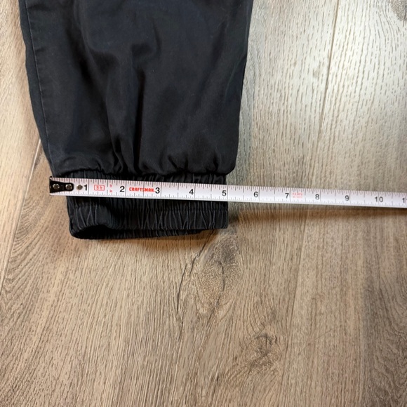 A New Day Pants Womens Medium Black Twill Jogger Elastic Waist Cuffed Casual - Picture 7 of 8